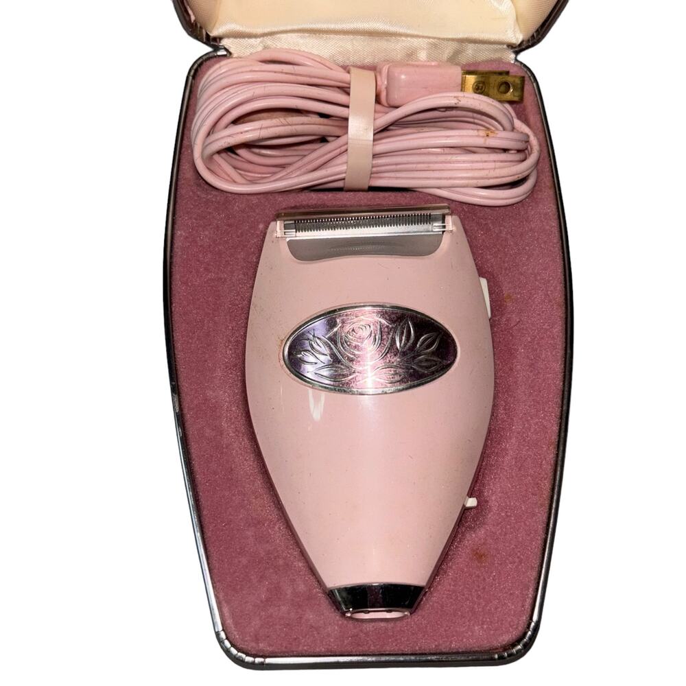 Lady Sunbeam Vintage Pink Electric Razon in Original Case Vanity Decor Cottage
